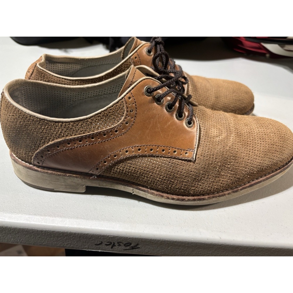 Johnston &‎ Murphy Oxford Dress Shoes Mens 10M Brown Suede Leather